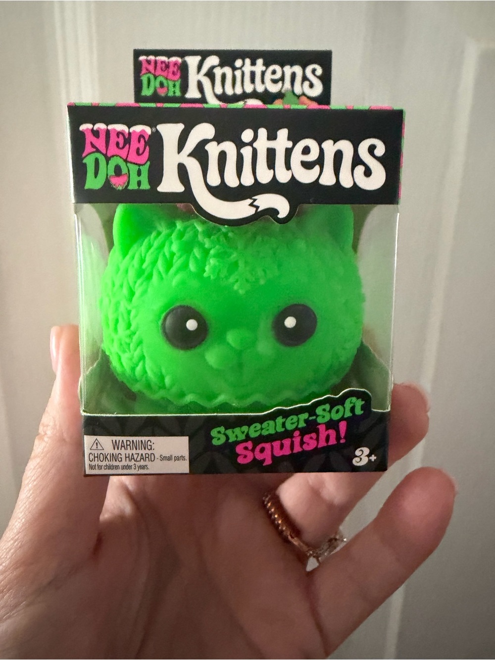 Nee Doh Knittens Sweater-Soft Squish - Neon Green